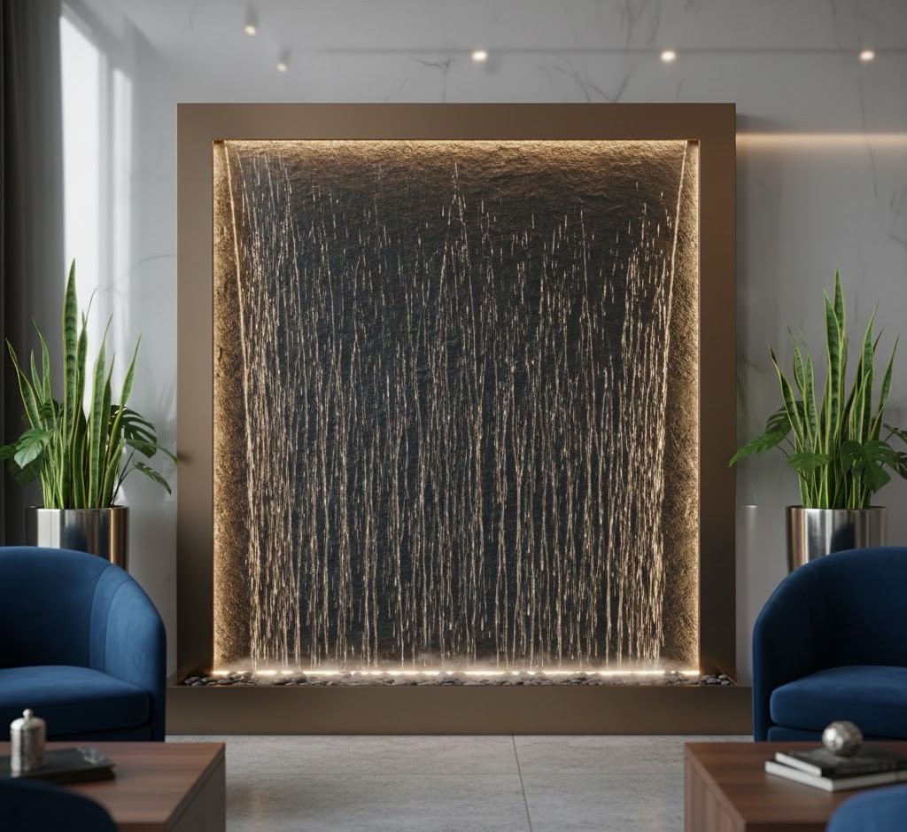 Indoor water feature wall